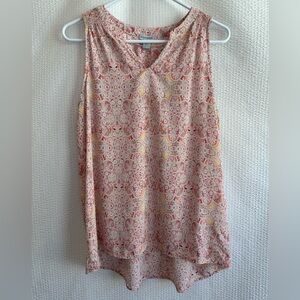 Paraphrase Women’s Floral Pink Yellow White Sleeveless Blouse Size: Medium